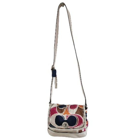 🎁🎁🔥🔥EUC: Coach Colorful Logos Crossbody Purse🔥🔥🎁🎁 - Picture 4 of 5